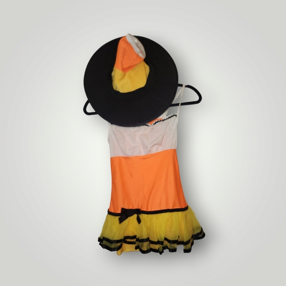 Candy Corn Charmer Witch Costume Kids Size M 7 8 Halloween